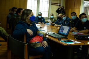 reunión en la municipalidad de Ñuñoa con personal de carabineros y fiscalizadores de seguridad pública